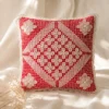 Almohada con encaje ju 50 × 50 cm – Rojo