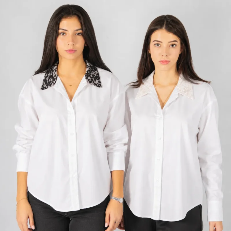 camisa-ml-cu-encaje-411-negro Camisa manga larga con cuello y encaje – Negro