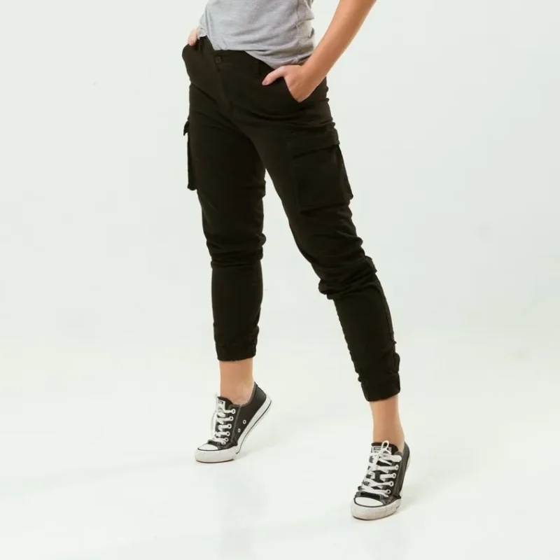 Cargo jogger pants sarga – Negro
