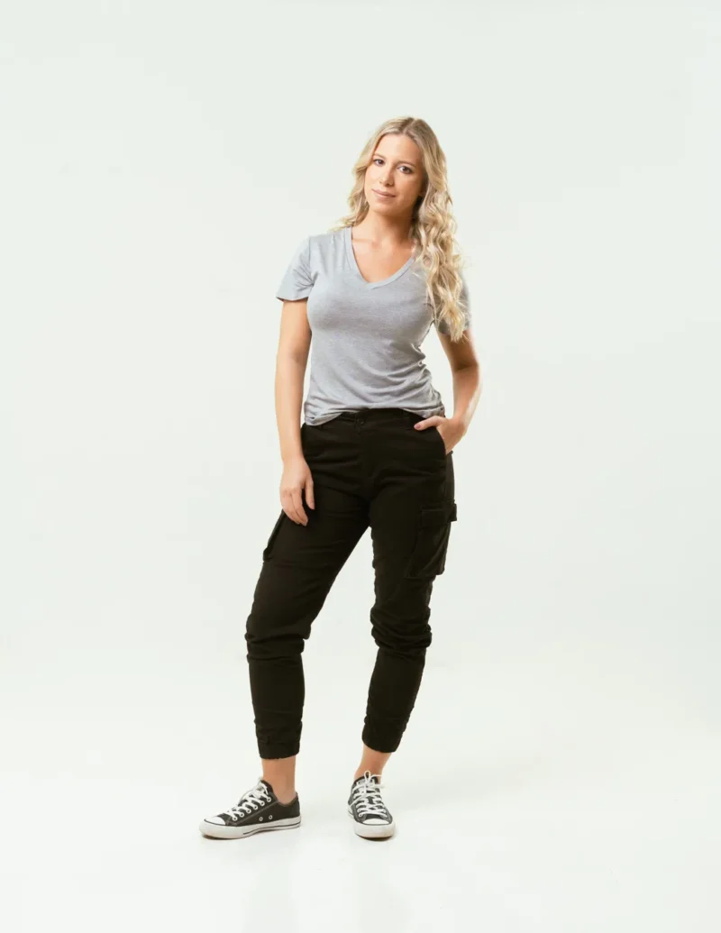 Cargo jogger pants sarga – Negro