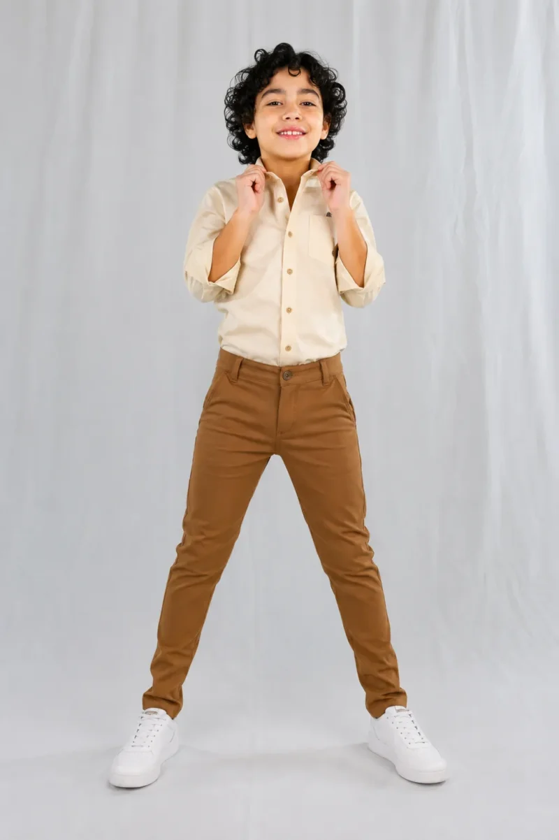 Pantalon sarga sports para niños – Mostaza