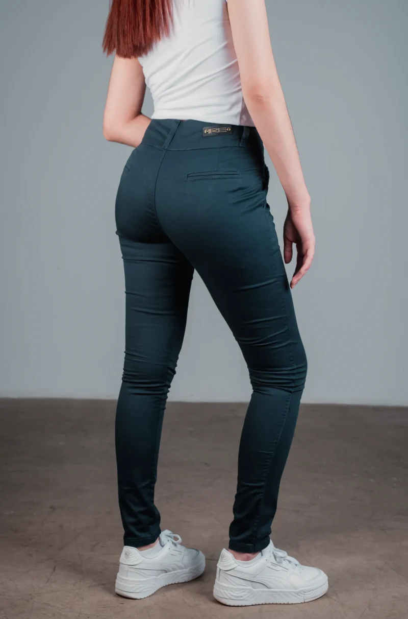 Pantalón sport chino cintura alta – Azul