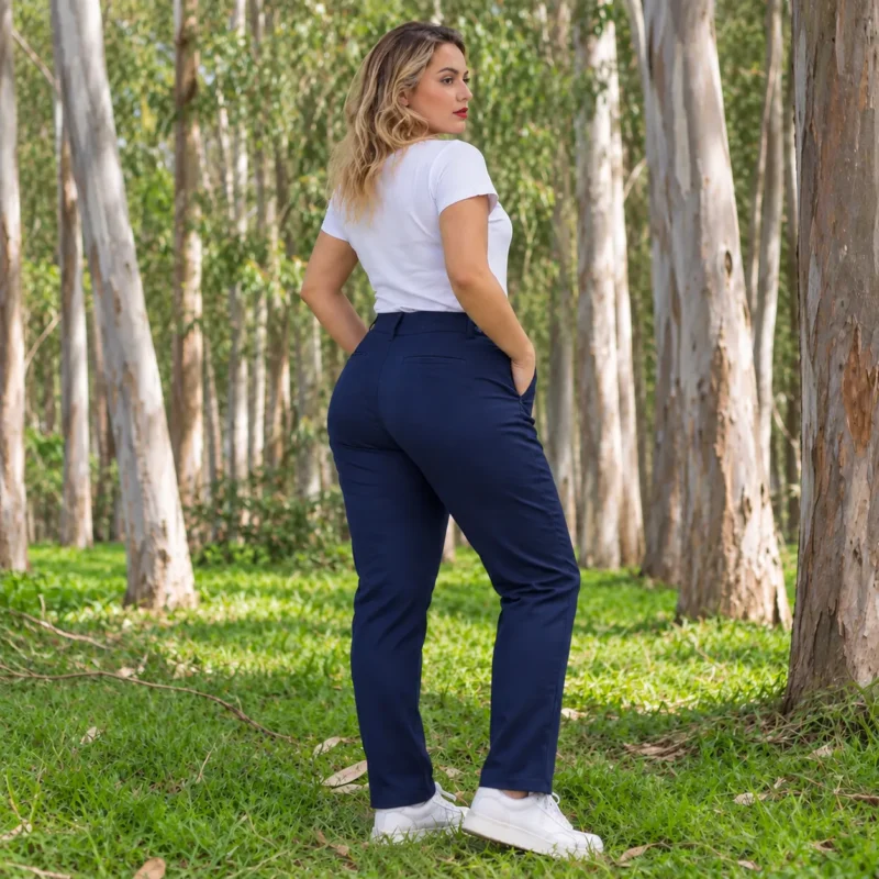 Pantalón sport chino plus size – Azul