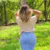 Pollera larga basic jeans – Celeste