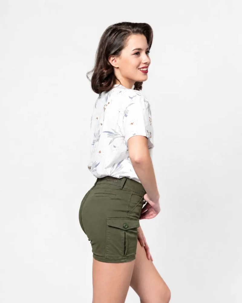 Short sarga cargo – Verde Musgo